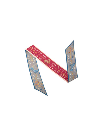 The Joy Ride Liberty Blue and Portobello Pink Silk Twilly