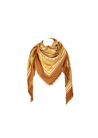The Joy Ride Galloping Gold Wool Silk Shawl