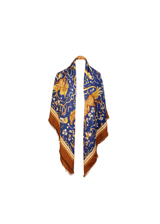 The Joy Ride Noble Navy Wool Silk Shawl