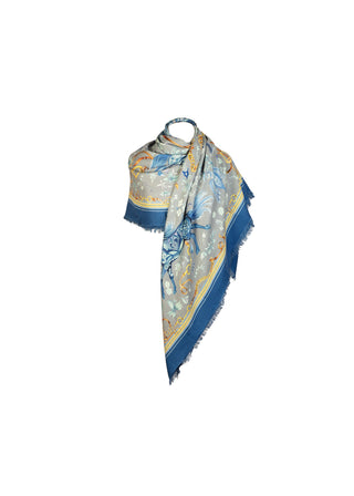 The Joy Ride Liberty Blue Wool Silk Shawl