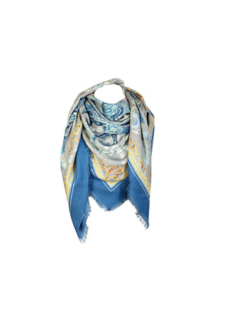 The Joy Ride Liberty Blue Wool Silk Shawl