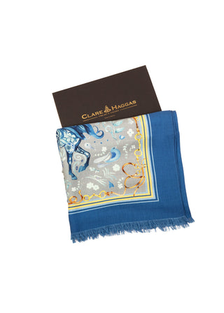 The Joy Ride Liberty Blue Wool Silk Shawl