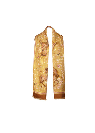 The Joy Ride Galloping Gold Wool Silk Wrap