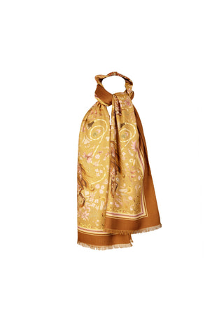 The Joy Ride Galloping Gold Wool Silk Wrap