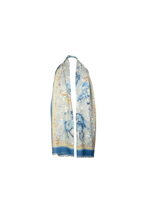 The Joy Ride Liberty Blue Wool Silk Wrap