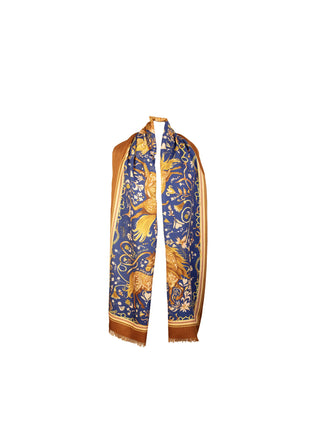 The Joy Ride Noble Navy Wool Silk Wrap