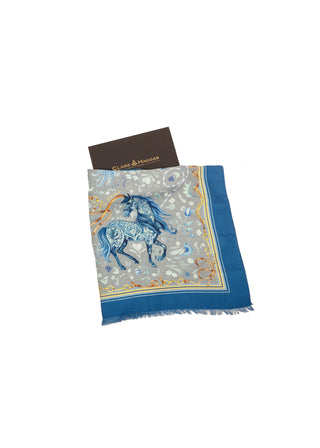 The Joy Ride Liberty Blue Wool Silk Wrap