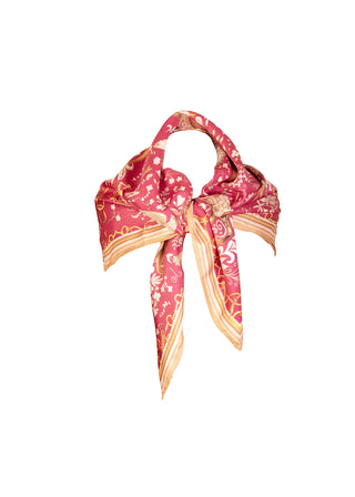 The Joy Ride Portobello Pink Large Square Pure Silk Scarf