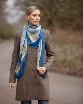 The Joy Ride Liberty Blue Wool Silk Shawl
