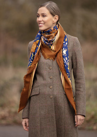 The Joy Ride Noble Navy Wool Silk Shawl