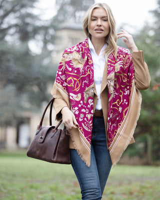 The Joy Ride Portobello Pink Wool Silk Shawl