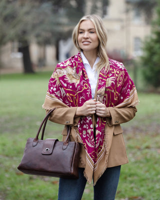 The Joy Ride Portobello Pink Wool Silk Shawl