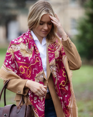 The Joy Ride Portobello Pink Wool Silk Shawl
