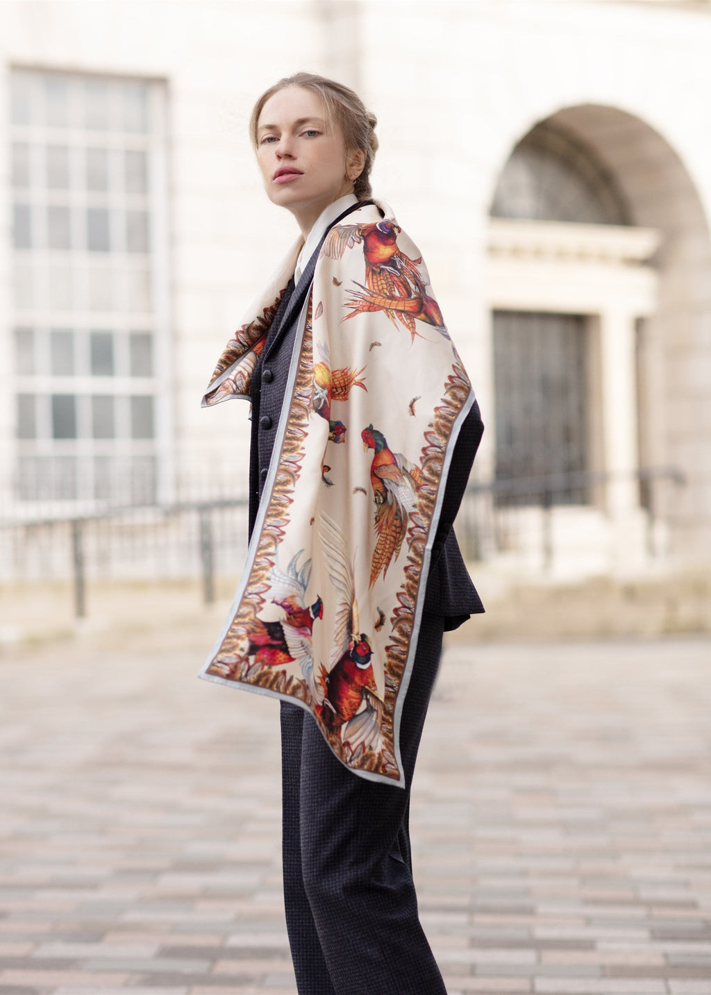Turf War Porcelain Classic Silk Scarf – Clare Haggas