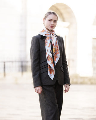 Turf War Porcelain Large Square Silk Scarf
