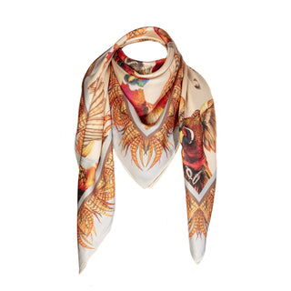 Turf War Porcelain Large Square Silk Scarf