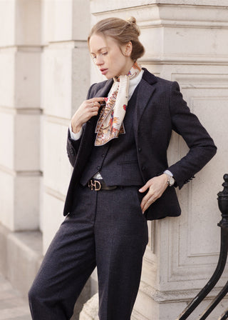 Turf War Porcelain Narrow Silk Scarf