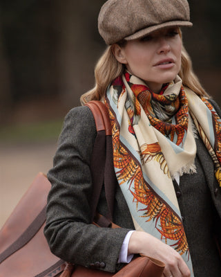 Turf War Porcelain Wool Silk Shawl