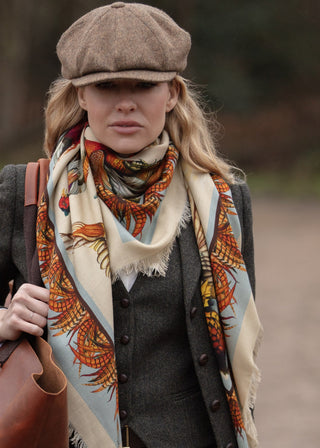 Turf War Porcelain Wool Silk Shawl