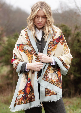 Turf War Porcelain Wool Silk Wrap