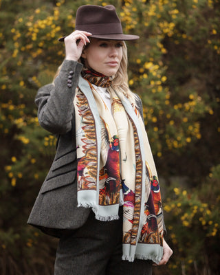 Turf War Porcelain Wool Silk Wrap