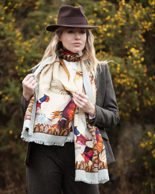 Turf War Porcelain Wool Silk Wrap