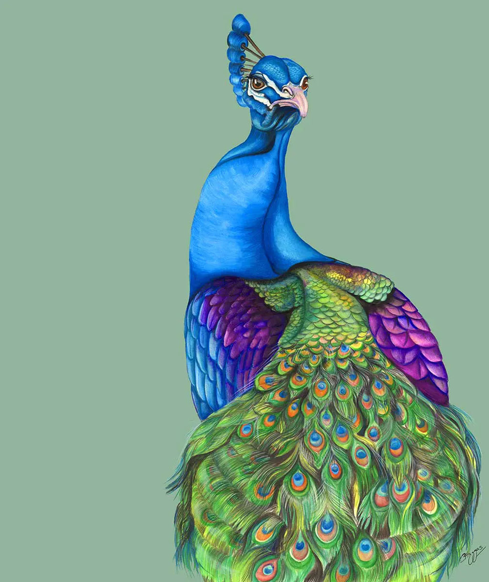 Painting of peacock.