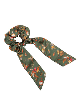 Wildlife Medium Tail Silk Scrunchie