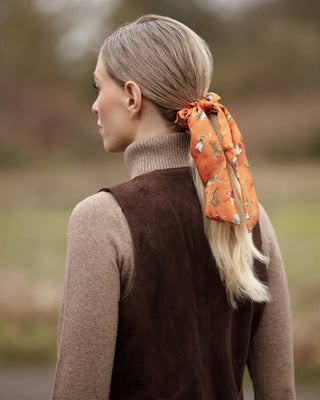 Wildlife Medium Tail Silk Scrunchie