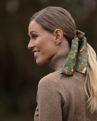 Wildlife Medium Tail Silk Scrunchie