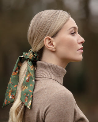 Wildlife Medium Tail Silk Scrunchie
