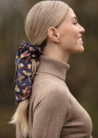 Wildlife Medium Tail Silk Scrunchie