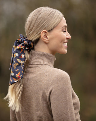 Wildlife Medium Tail Silk Scrunchie