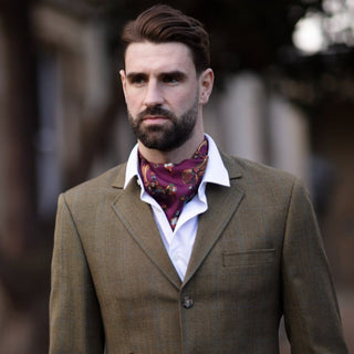 Here Come The Boys Mulberry Silk Cravat