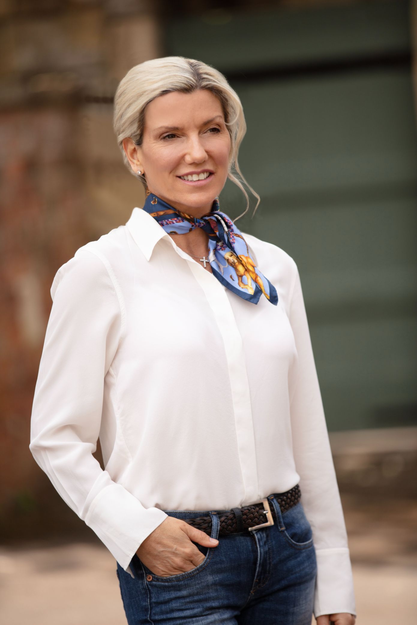 Navy blue neck scarf sale