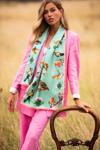 Clare Haggas Walk On The Wild Side Mint Green Classic Scarf 