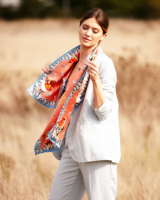 Clare Haggas Watching Over Me Sienna Orange Classic Scarf