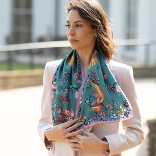 Airs & Graces Willow Narrow Silk Scarf