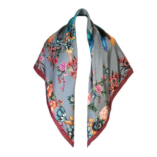 Airs & Graces Dove Large Square Silk Scarf