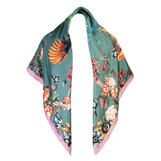 Airs & Graces Willow Large Square Silk Scarf