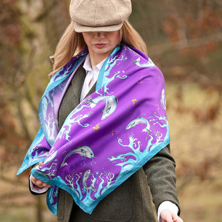 Catch and Release Violet Classic Silk Scarf