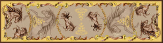 Hold Your Horses Toffee & Gold Classic Silk Scarf