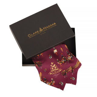 Clare Haggas Here Come The Boys Mulberry Silk Cravat