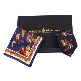 Clare Haggas Turf War Navy Silk Box Set