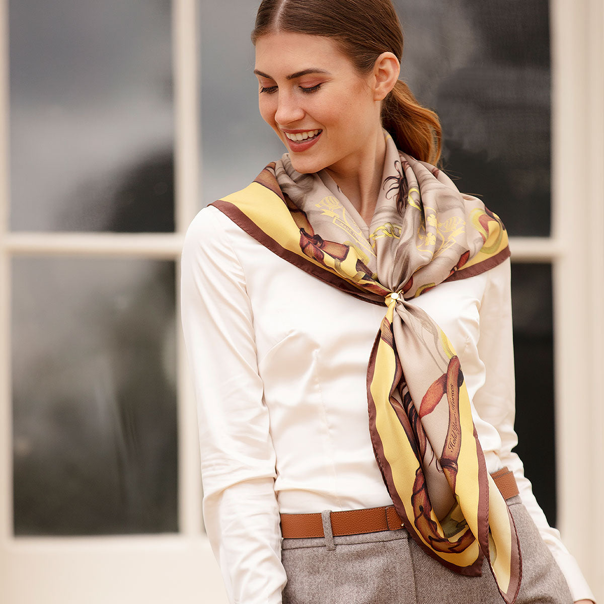 10 Ways To Tie a Large Square Silk Scarf – Clare Haggas