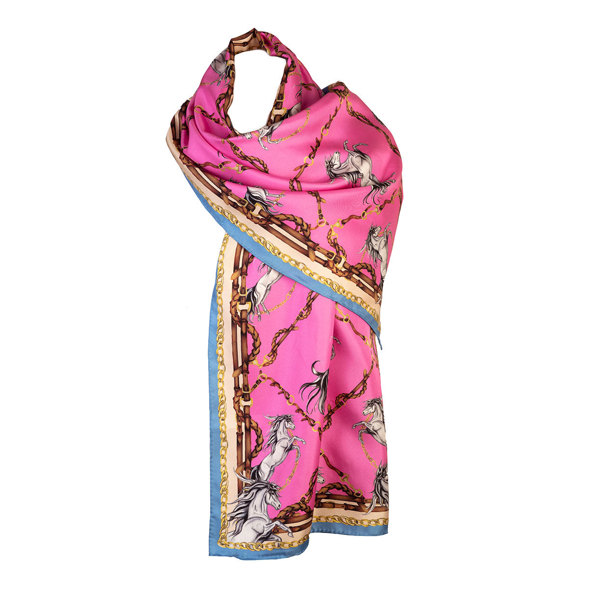 Rearing To Go Hot Pink Classic Silk Scarf