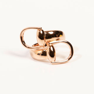 Snaffle Rose Gold Finish Scarf Ring