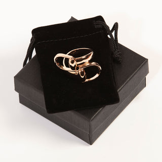 Snaffle Rose Gold Finish Scarf Ring